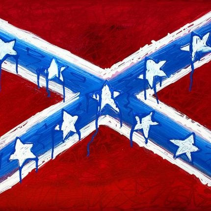 rebel flag artwork sticker