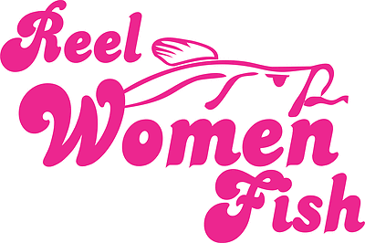 reel women fish die cut decal