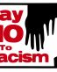 say no to racism sticker