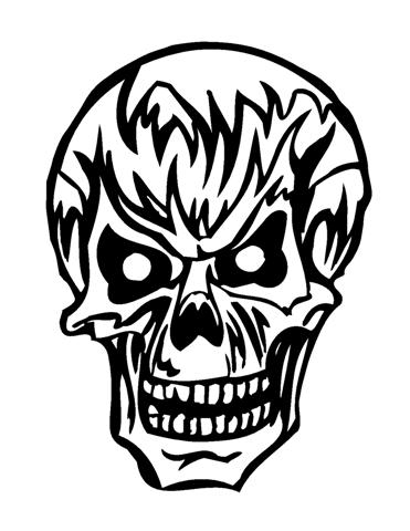 Skull 111 Tribal Vinyl Decal