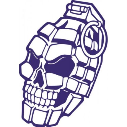 Skull Grenade Decal Sticker