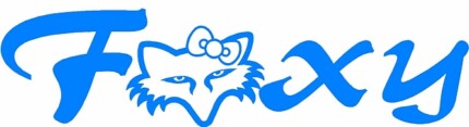 Sly Fox Logo with Bow Diecut Decal FOXY 3