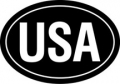 USA Oval Euro Sticker