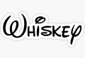 WHISKEY DISNEY LOGO FUNNY BEER STICKER