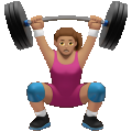 woman bodybuilder medium emoji