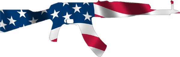 American Flag AK-47 Decal Sticker
