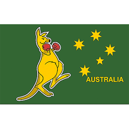 AUSTRALIA BOXING kangaroo-flag-STICKER