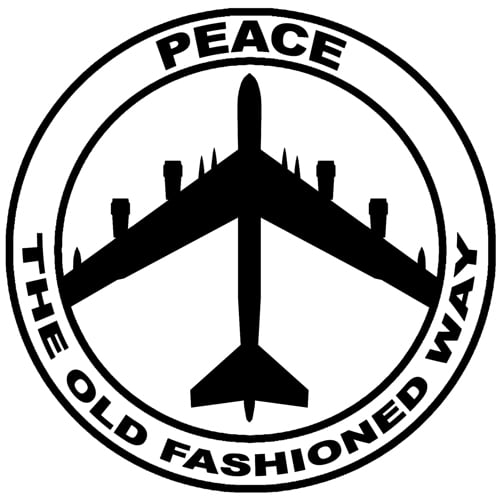B52 Peace Sign The Old Fashioned Way Decal