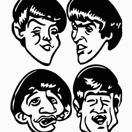 Beatles Decal Faces