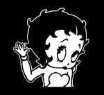 Betty Boop Waving Decal Sticker