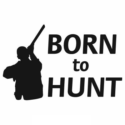 born to hunt duck hunting decal 2