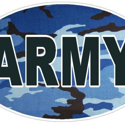 CAMO BLUE OVAL ARMY DECAL