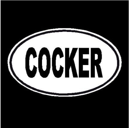 Cocker Oval Decal
