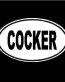 Cocker Oval Decal