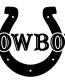 Cowboy with Horseshoe Decal