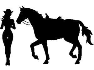 Cowgirl Decal 3