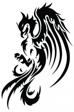 Dragon Die Cut  Animal Tribal Decals  33