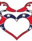 Duck Hunting LOVE Sticker 2 FILLS Flag Rebel