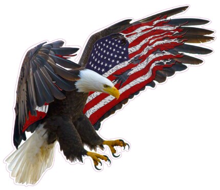 Eagle-american-flag-in wings sticker