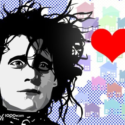 Edward Sissorhands Love Sticker