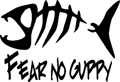 Fear No Guppy Diecut Decal 2