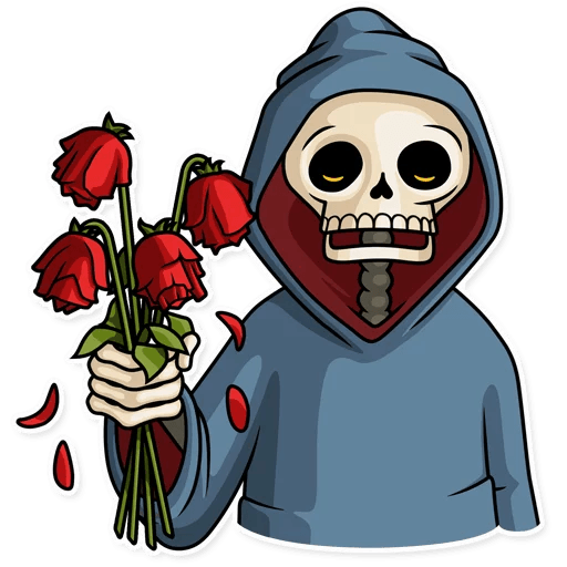 friendly death_grim reaper sticker 9