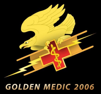 Golden Medic Rectangular Sticker