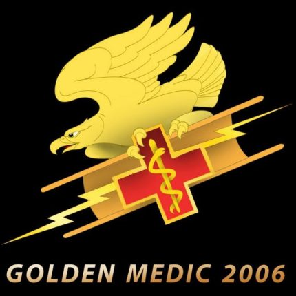 Golden Medic Rectangular Sticker