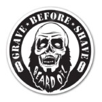 grave before shave zombie sticker 2