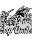 GRAY BLACK WHITE crop duster sticker