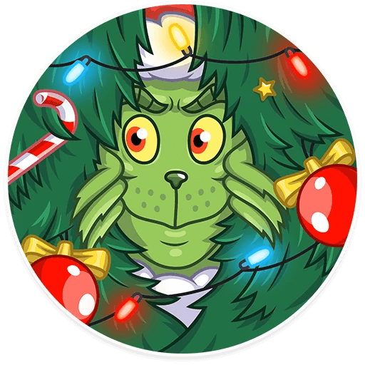 grinch stole christmas_cartoon sticker 15