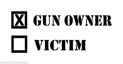 gun owner gun victim decal