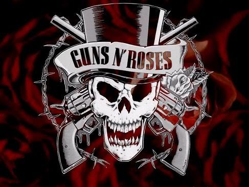 guns and roses sticker