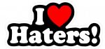 I Love Haters sticker