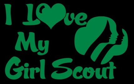 i love my girl scout die cut decal