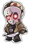 JASON CARTOON HALLOWEEN STICKER