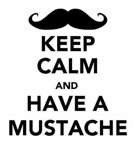 Keep Calm Mustache Sticker
