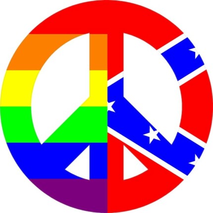 LGBT GAY PEACE STICKER 2