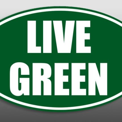 Live Green Oval Sticker