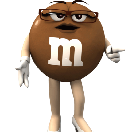 m&m sexy brown lady sticker