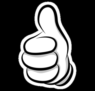 mickey hands thumbs up sticker