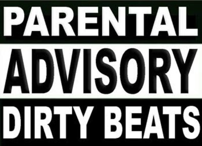 Parental Advisory Dirty Beats Black and White Sticker