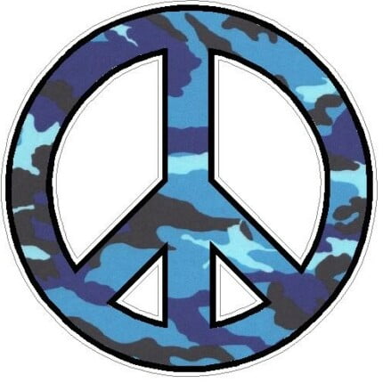 PEACE FILLS Blue Camo
