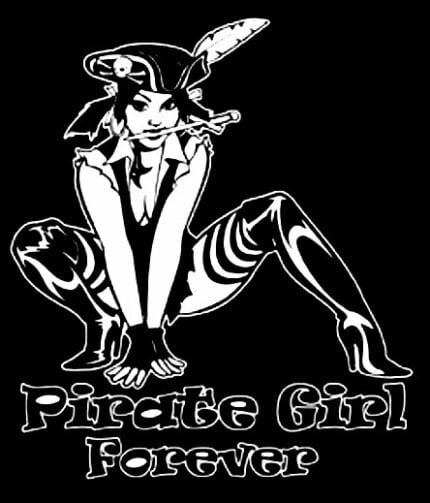 Pirate Girl Forever Decal Sticker