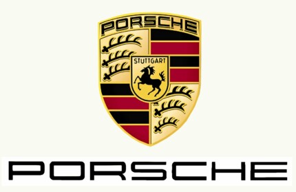 porsche cars logo WITH TEXT STICKER