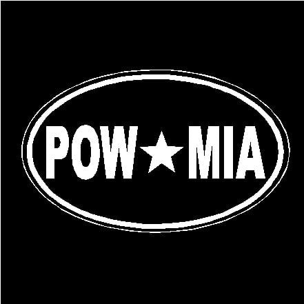 POW MIA Oval Decal