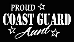 PROUD Military Stickers COAST GUARD AUNT