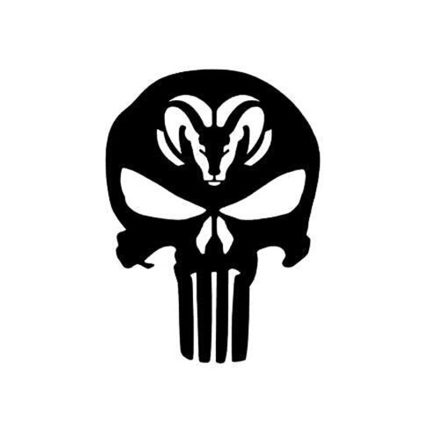 PUNISHER-Dodge Ram Decal