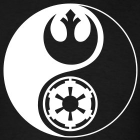 Rebel Alliance Galactic Empire Yin Yang Decal