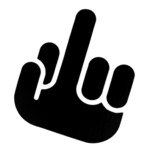 shocker flip off decal